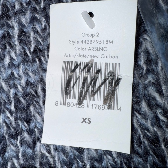 Calvin Klein Knit Turtleneck Chunky Sweater Sz XS NWT Artic Slate New Carbon - Picture 9 of 15